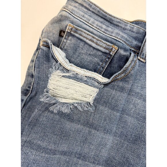 Judy Blue Womens Distressed Skinny Fit Capri Jeans Size 22W Denim - Picture 5 of 7